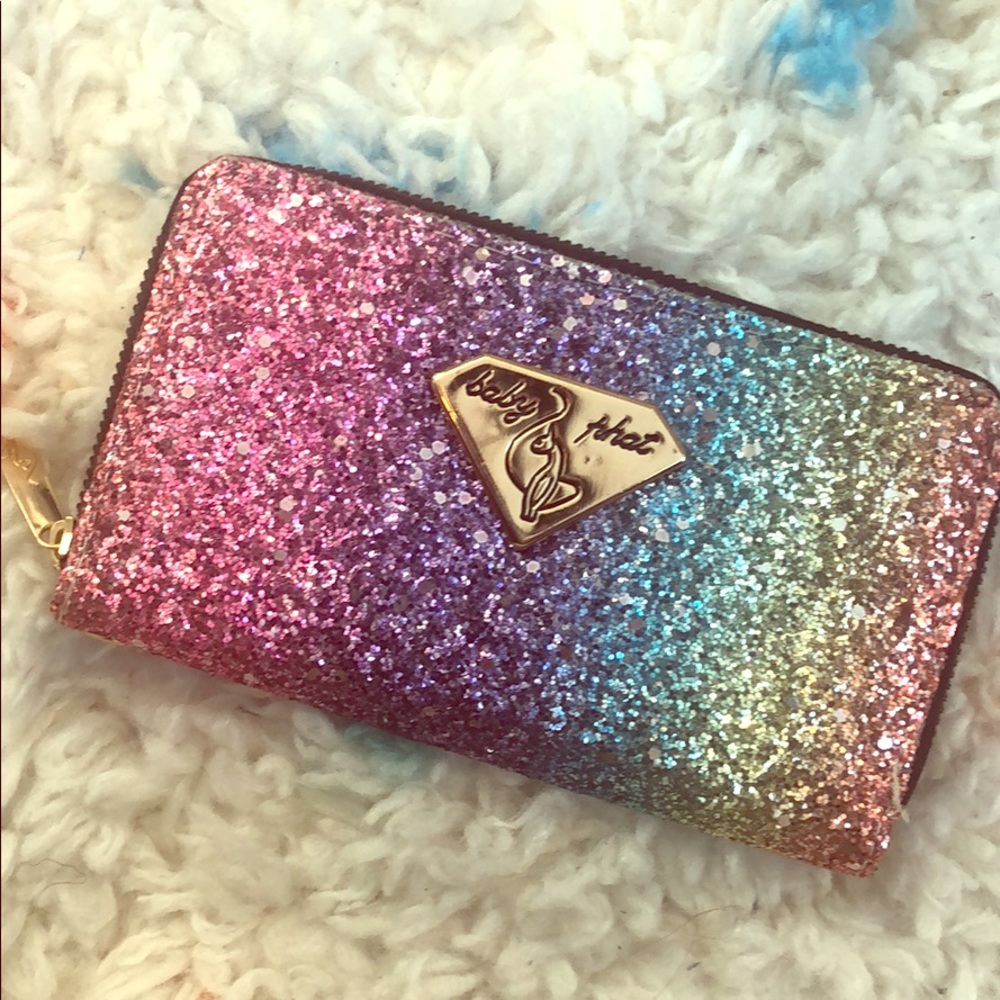 Ombré Rainbow Baby Phat Glitter Wallet